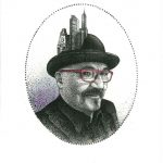 Λεωνίδας Γιαννακόπουλος - cosmic traveller, 2017, INK ON PAPER, 20x30cm