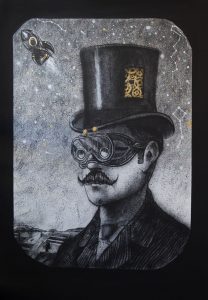 Λεωνίδας Γιαννακόπουλος - space hunter, 2016, mixed media on canvas, 100x150cm